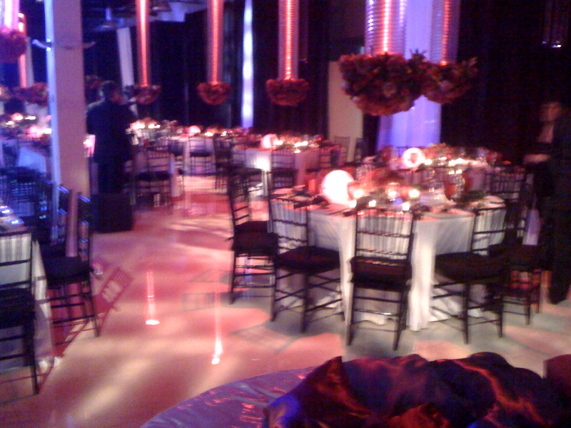 Adding texture Lighting to an event can create depth to a space
