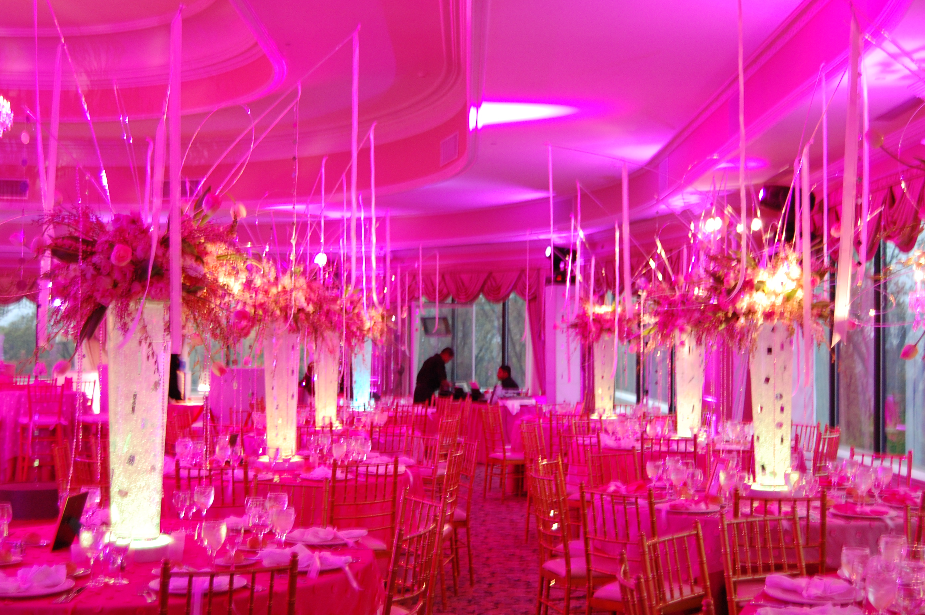 Pink Wedding Lighting